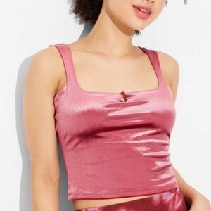 Wild Fable Velour Tank Top - Pink XXS